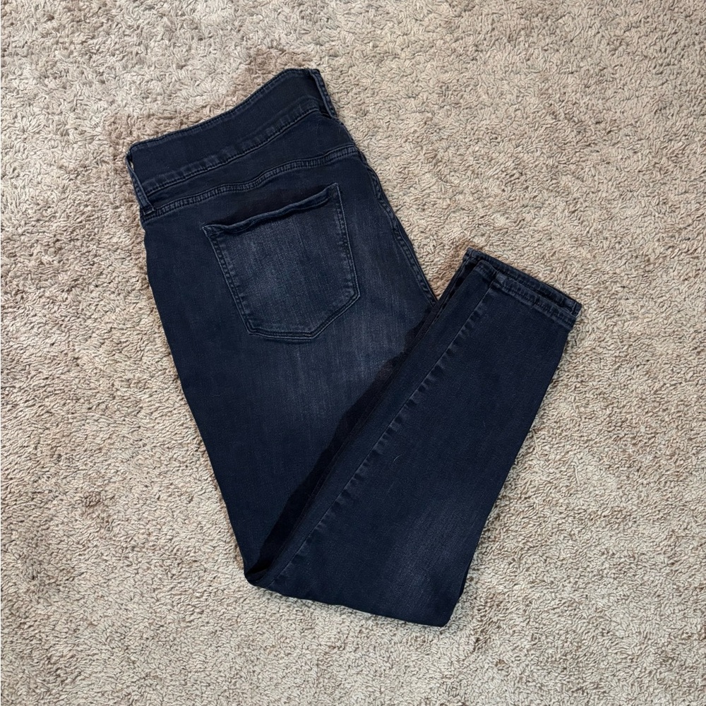 a.n.a Black Distressed Women's Ripped Mid-Rise Skinny Jeans